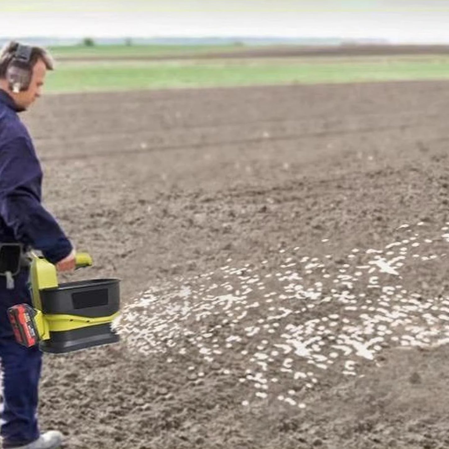 Makita Compatible 18V JV seed Spreader Handheld 5.5L Hopper for Lawn Grass Seed Fertilizer Rock Salt Ice Melt Year-Round Tool Makita 18v Battery