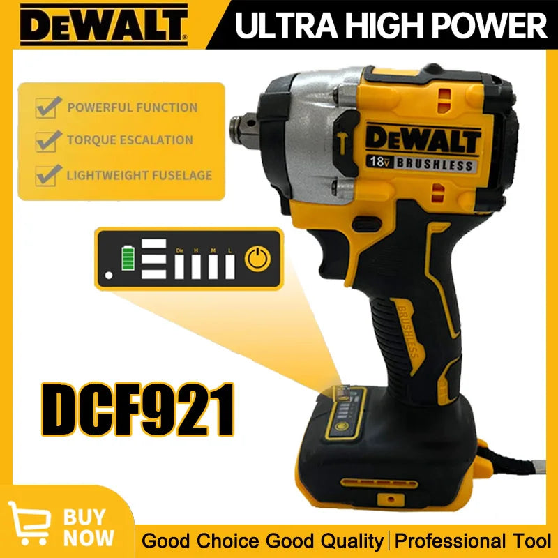 DEWALT DCF921 ATOMIC 18V 20V MAX Cordless Wrench 1/2 in Cordless Impact Wrench Variable Speed Charging Wrench DCF921N with battery