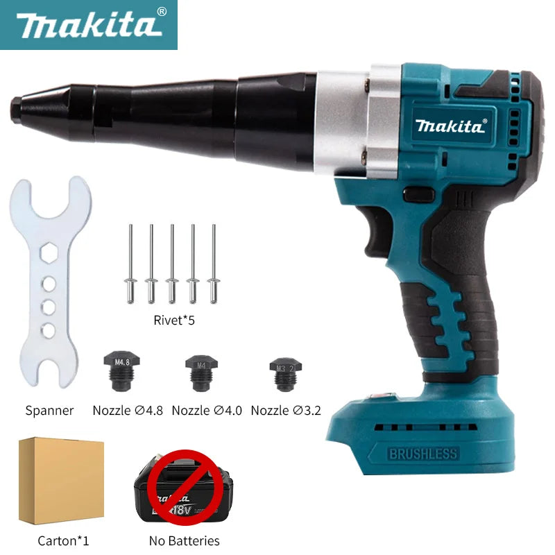 Makita 18V 2.4mm-5mm Brushless Rivet Gun