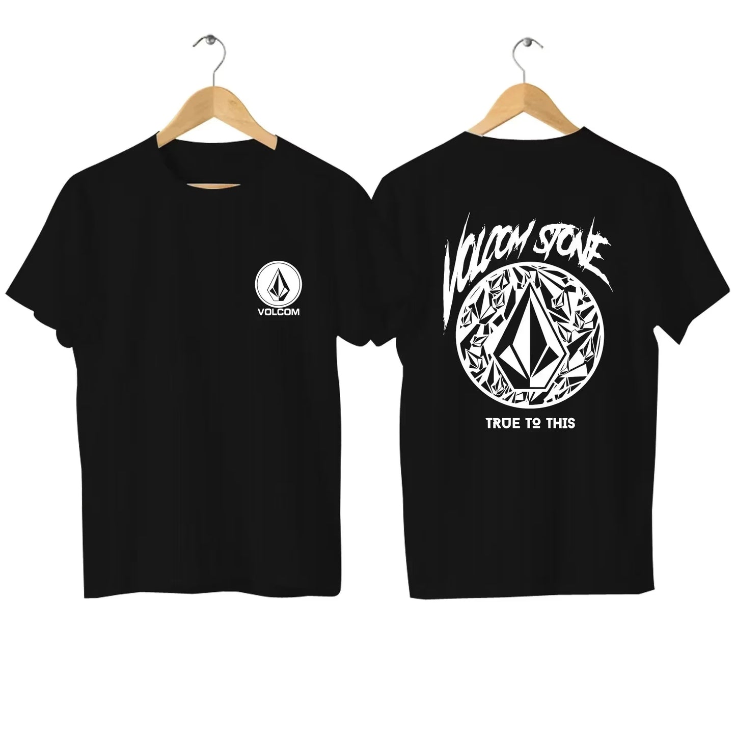 2025 Fashion Tees Men T Shirt Double-sided Casual Oversized Volcom Stone T-shirt Graphic Sports Tops Breathable Streetwear