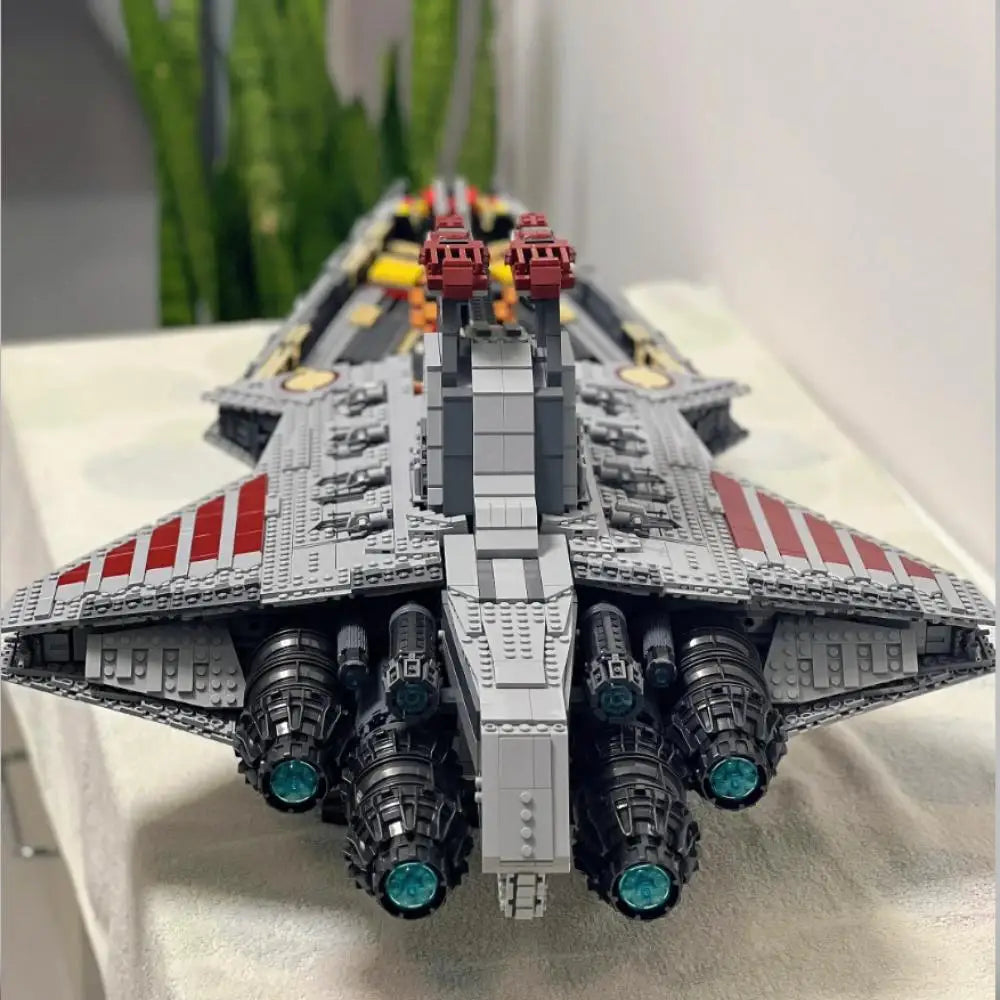 Star Wars JV 5374pcs MINISO Hot Toy Stars Battle Biggest Venator Class Republic Attack Cruiser 75367 Building Blocks Christmas Birthday Gifts