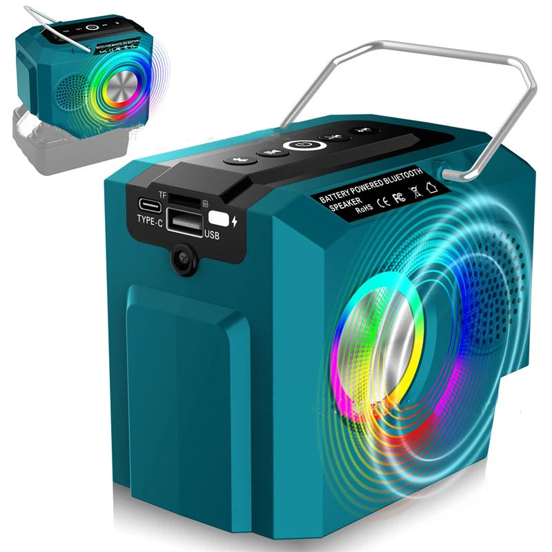 Makita Compatible JV Speaker for Makita 18V Li-ion Battery BL1820 BL1830 BL1840 Bluetooth Player Loudspeaker Outdoors Cordless Portable Amplifier
