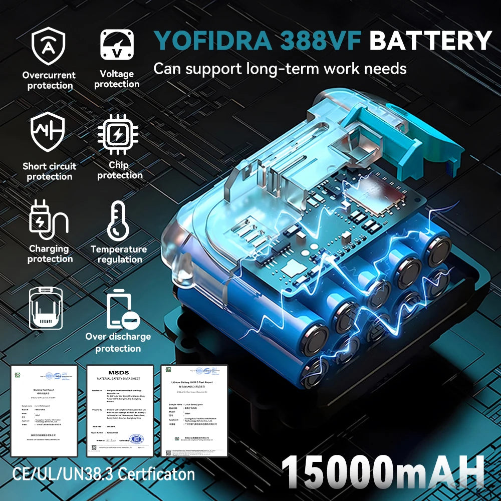 Makita Compatible 18V 6 Inch Brushless Circular Saw 45° Adjustable Digital Display Cutting Power Tool For Makita 18V Battery Pin