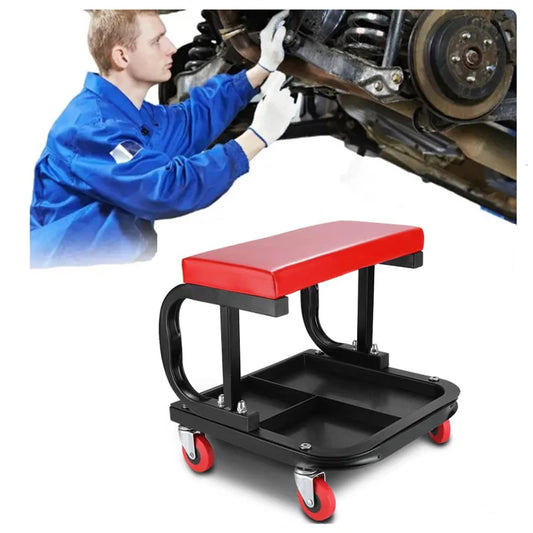 Stool Automotive Machinery Workshop Tool tray Universal Auto Repair Bench Heavy-duty ToolBracket Roller Cart Toolbox WithTray
