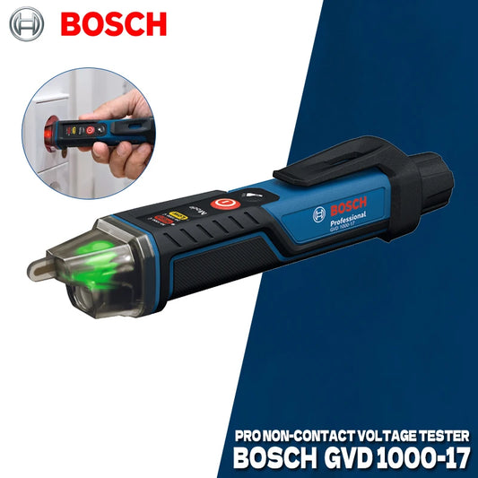 BOSCH Professional Non-contact Voltage Tester Self-test IP67 Rating Dual Voltage for Electric Drill Working GVD 1000-17