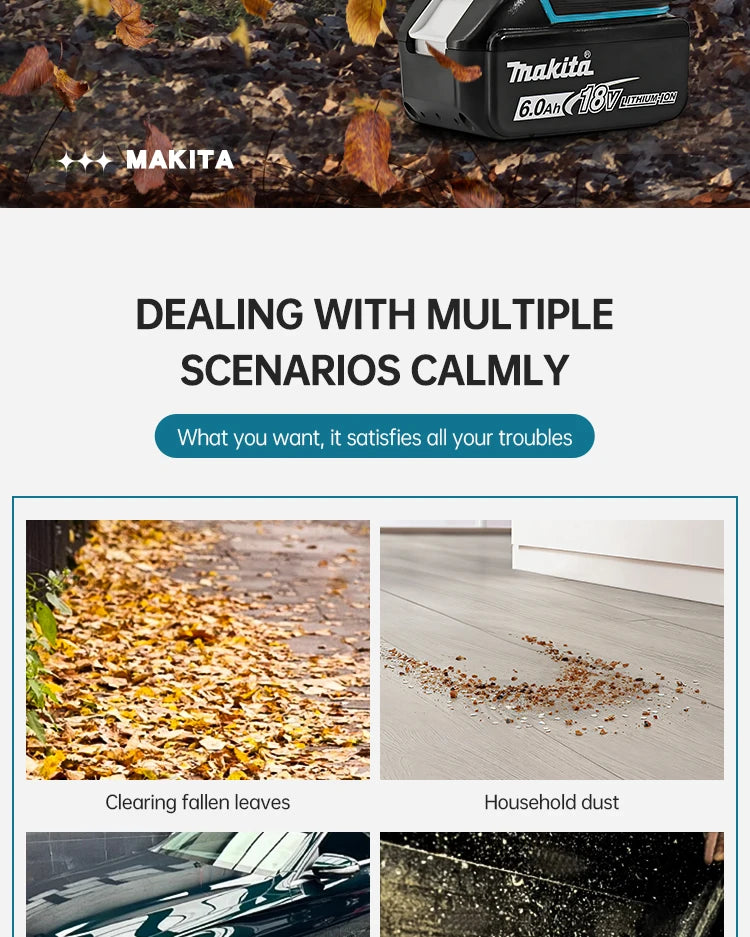 Makita UB102 18V Brushless Turbo Fan Blower Electric Handheld Jet Fan for Snow And Leaf Dust Blowing No Battery Included