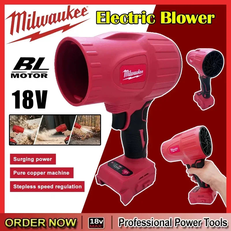 Milwaukee 18V Blower Turbo Fan 30000RPM Cordless Brushless Air  Handheld Violent Fan Dryer 20V 18V Rechargeable Dust Blowing Tool