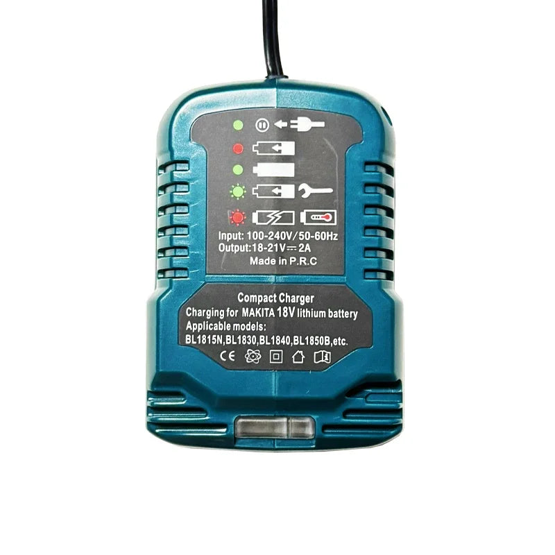 Makita Compatible 12V/24V 100-240V Li-ion Battery Mini Compact Car Charger for Makita 18V Lithium Ion Battery BL1860 BL1830 Replacement for DC18RC