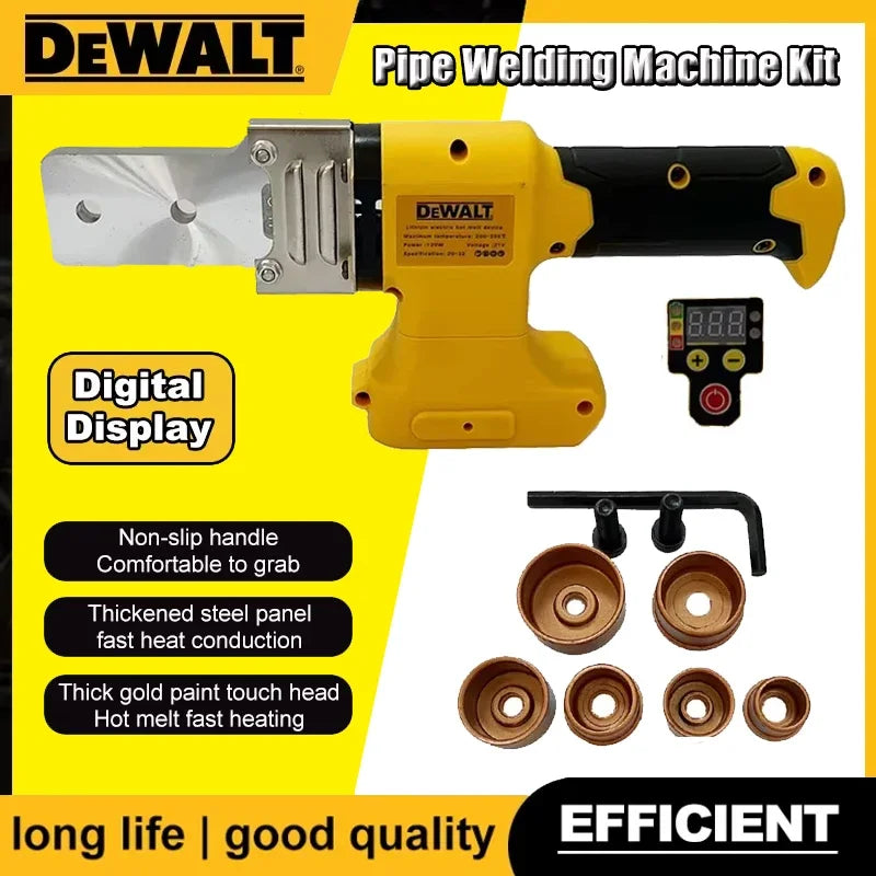 Dewalt 18V 20V Max Electric Pipe Welding Machine Cordless Fuser PPR PE Soldering Iron Plastic Tube PP Heating Hot Melt