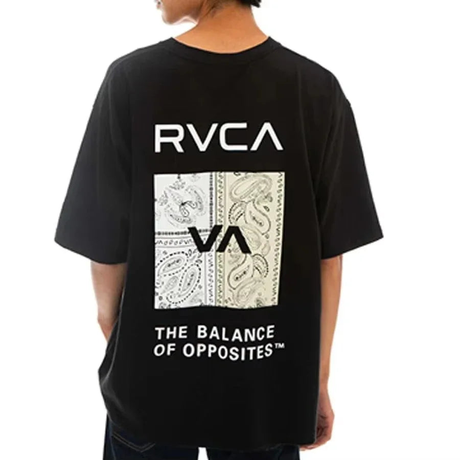 RVCA JV Summer New Dayline RVCA American Street Personalized Large Print Round Neck Quick Drying Short Sleeve T-shirt for Men
