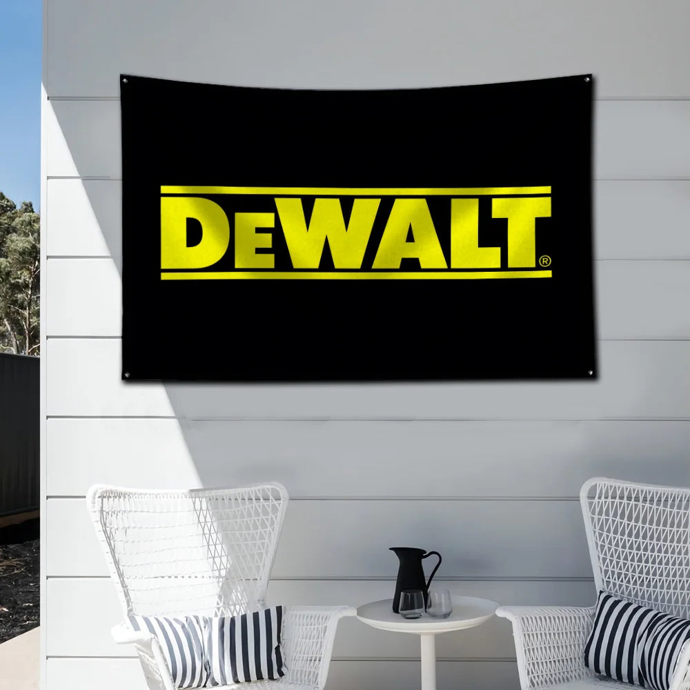 DeWalt Anmie Flag Polyester Digital Printing Banner for Garage Wall Art Out Door Decoration With