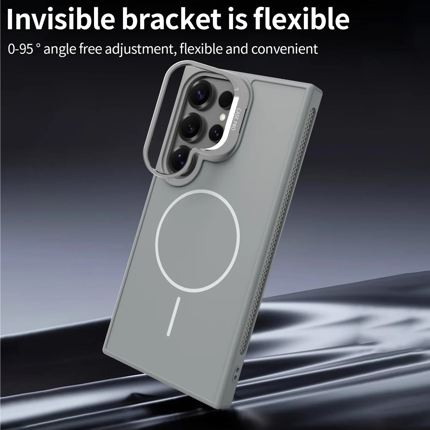 Samsung Galaxy Invisible Bracket Cooling Function Case for Samsung Galaxy S25 S24 Ultra with MagSafe Wireless Charging Drop Protection Cover