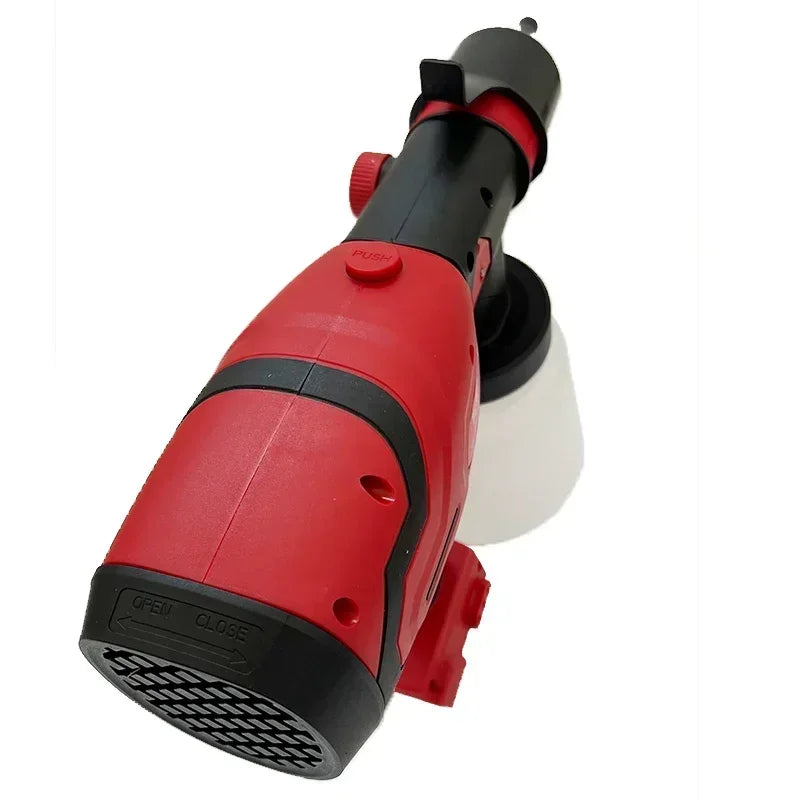 Milwaukee 18V 800ML Electric Spray Gun Cordless Paint Sprayer Auto Furniture Steel Coating Airbrush Compatible Red Electric Spray