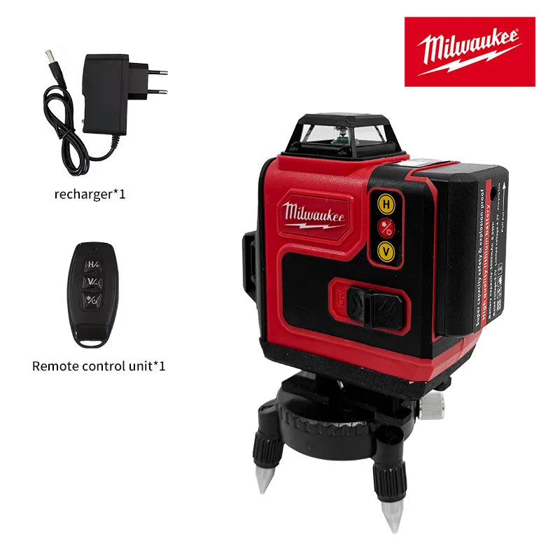 Milwaukee 18V Laser Level Green 16 Lines 4D Self Leveling 360 Horizontal And Vertical Super Powerful Laser level Beam