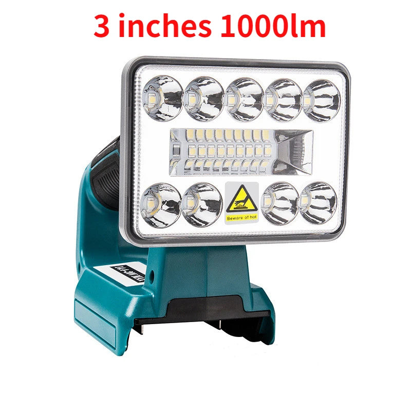 Makita Compatible JV LED Lamp 18V Cordless LED Flashlight Work Light Flashlight Without Battery USB Outdoor Emergency Lighting Spotlight