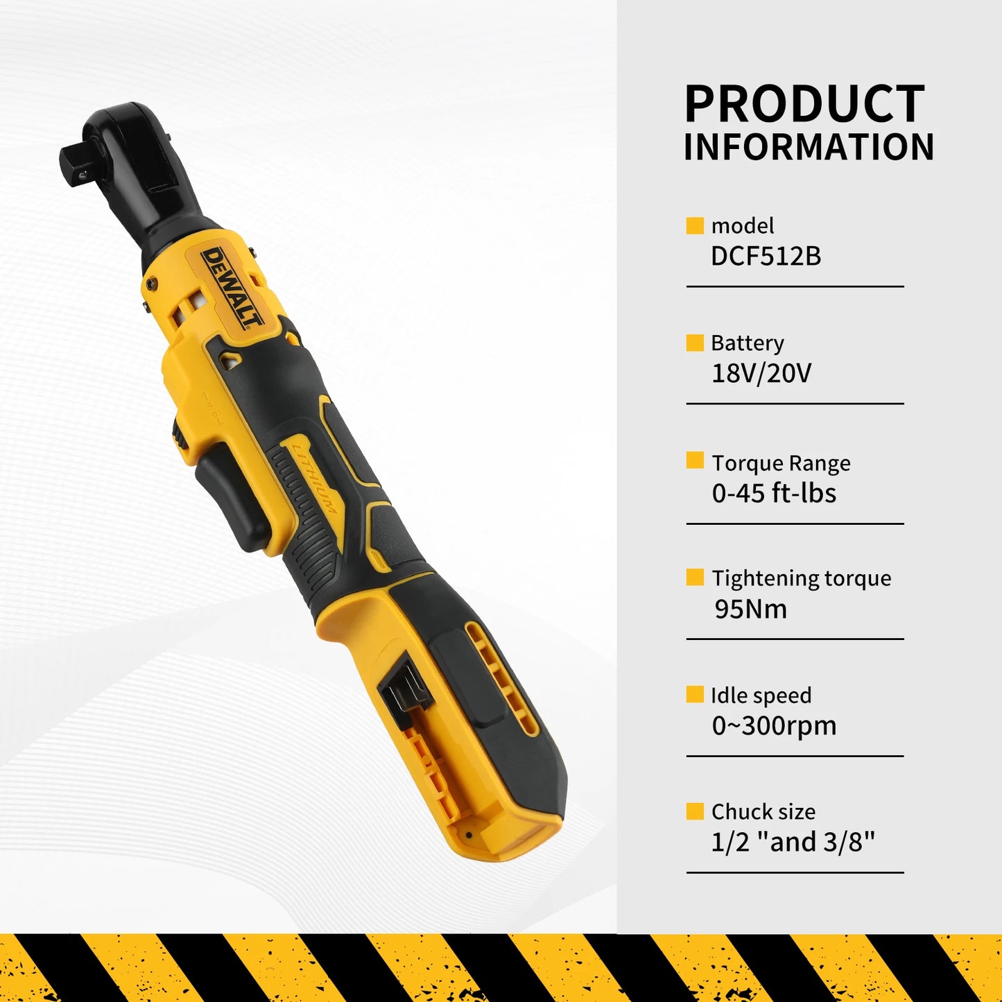 Dewalt DCF512/DCF513 18V 20V Max Brushless Ratchet Right Angle Wrench LED Cordless Driver Variable Speed Power Wrench 20V Power Tools
