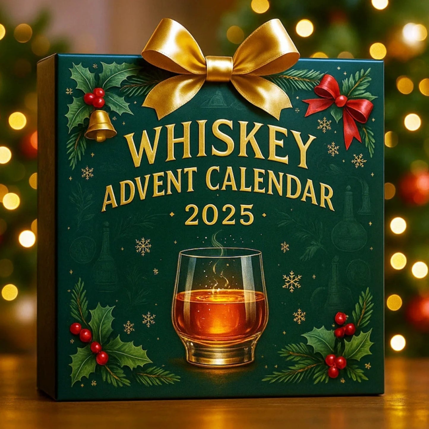 Advent Calendar JV with 24 Whiskey Ornament Christmas Calendars Christmas Countdown Calendar for Home/Office/Tree Xmas Decor