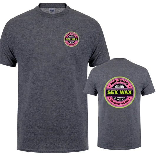 Sex Wax JV Printed Mr Zogs Surf T Shirt Men Casual Sex Wax T-shirts Summer Short Sleeve Cotton Mans Cool Tops DZ-031