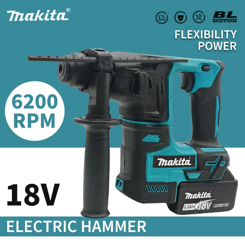 Makita 18V Brushless Electric Hammer 18V Cordless Hammer Wireless Drills Power Tools For Makita 18v Battery