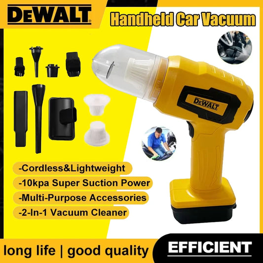 DEWALT 18V 20V Max Handheld Car Vacuum Cleaner 10Kpa Cordless Dust Collect Machine Andair Blower Power Tool 18V 20V Battery