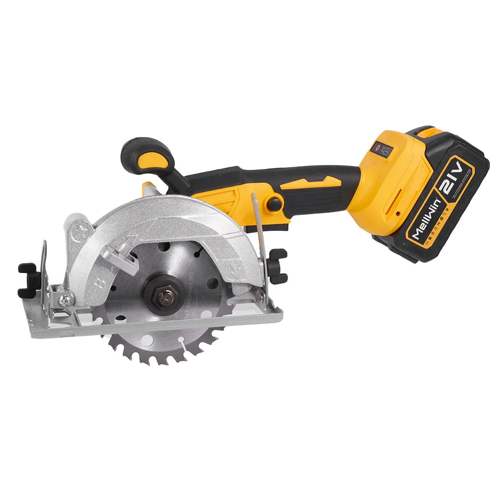 Makita Compatible 18V MELLWIN 5 Inch Electric Brushless Circular Saw 125MM Cordless Multi-Angle Saw Woodworking Power Tool For Makita 18V Battery Pin