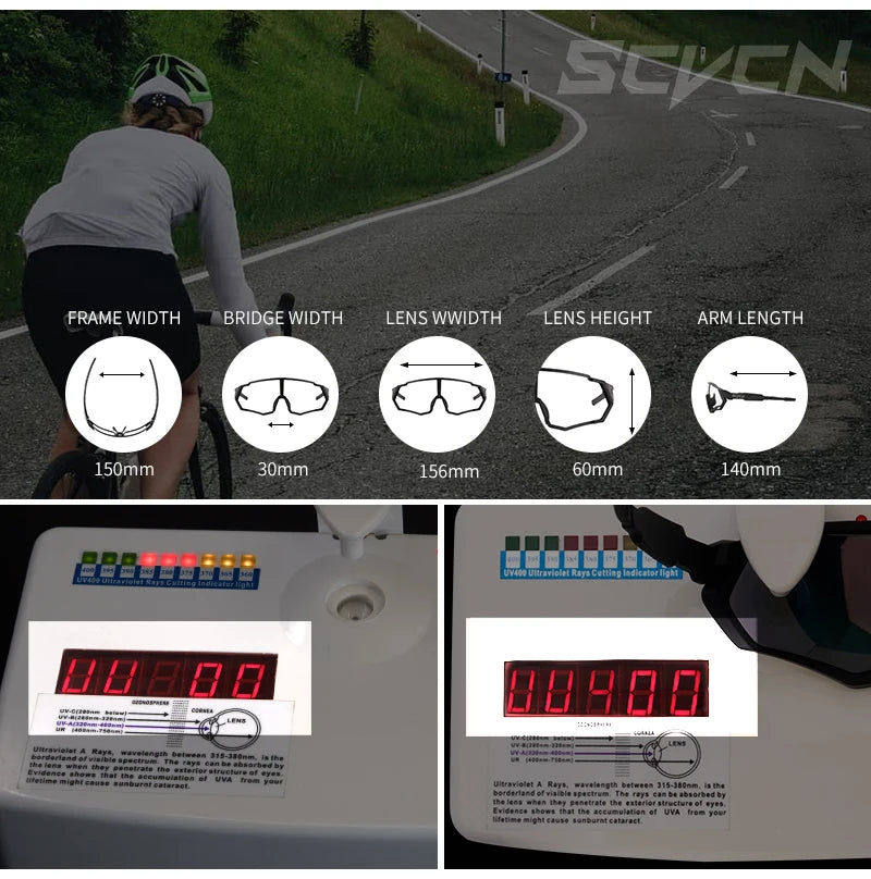 SCVCN JV UV400 Sport Cycling Glasses Road Sunglasses Bicycle Eyewear Mountain Bike MTB Cycl Goggles running glasses