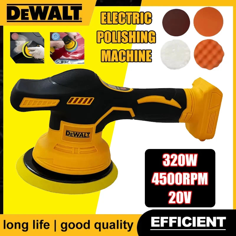 Dewalt 18V 20V Max 8 Gears Digital Display Cordless Car Polisher Electric Polisher Auto Car Waxing Polishing Machine For Dewalt 20V Battery