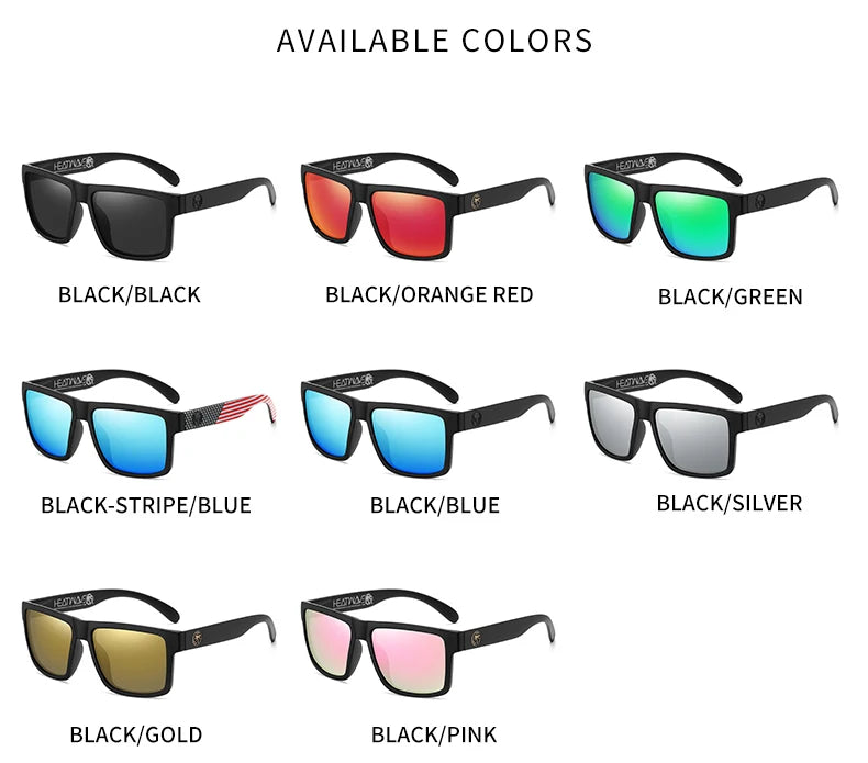 Heat Wave JV NEW High quality luxury Heat Wave brand Polarized sunglasses square Conjoined lens Women men sun glasses UV400