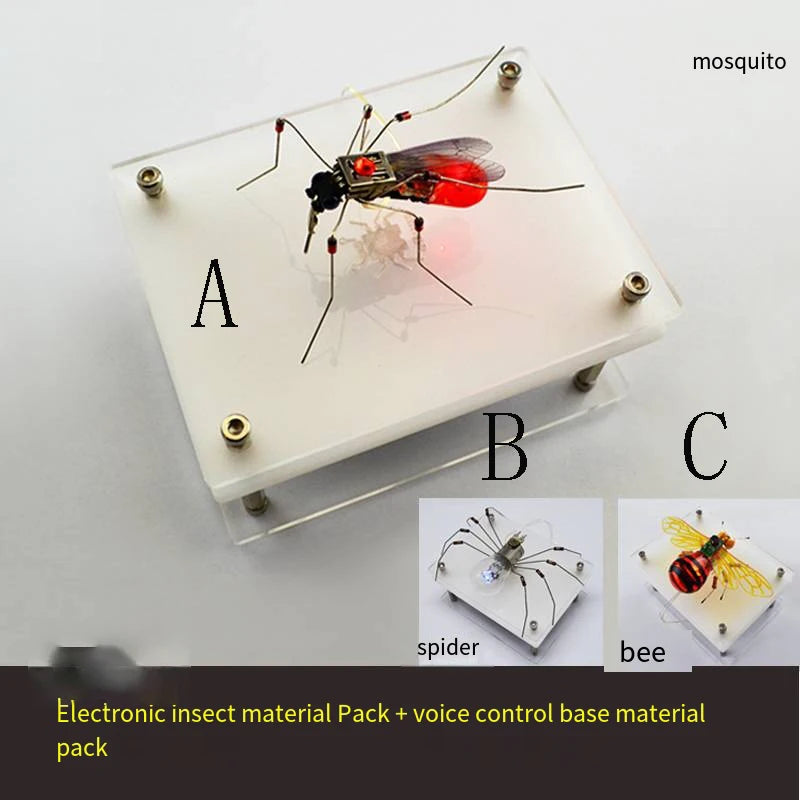 Robot JV STEAM DIY Robotic Insects Science Invention Electronic Animal for School Competition Non-soldered DIY Kit Stem Toys Robot Animal