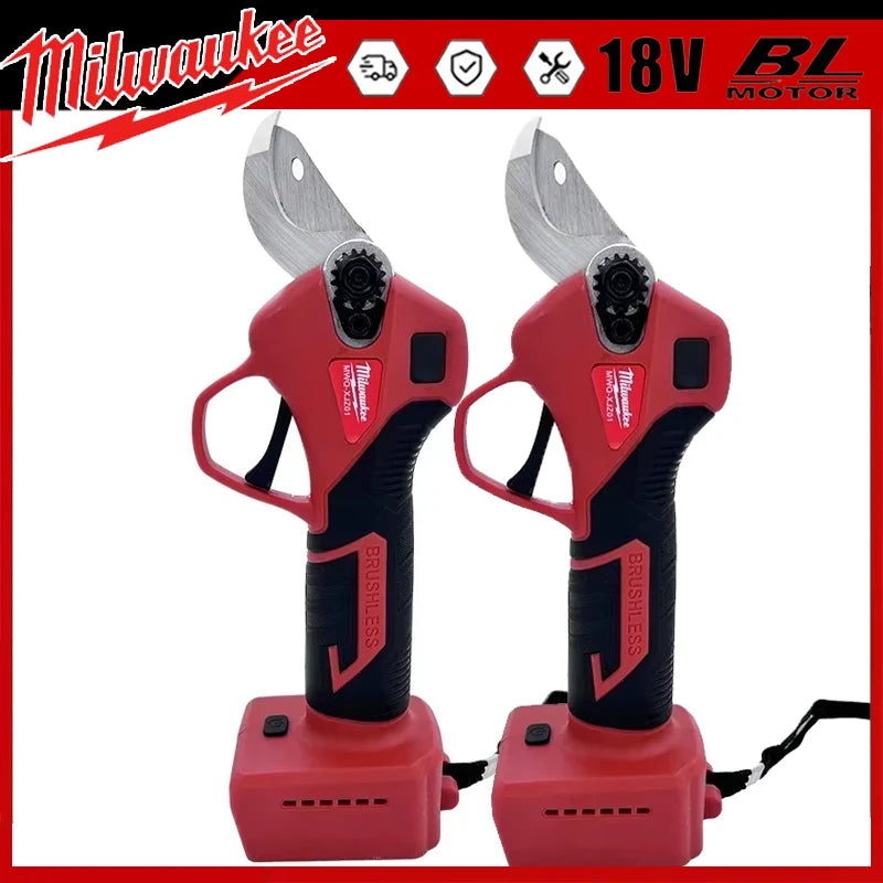 Milwaukee 18V Pruner 4 Gears Brushless Electric Cordless Handheld Orchard Shrub Pruning Tree Branches Cutter For 18V 20V Battery