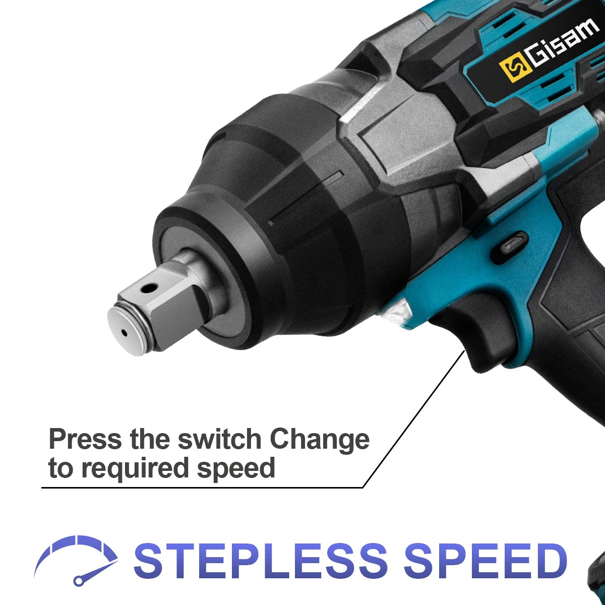 Makita compatible 18V Gisam 3100N.M High Torque Brushless Electric Impact Wrench 3/4 inch Cordless Electric Wrench Tools For Makita 18V Battery Pin