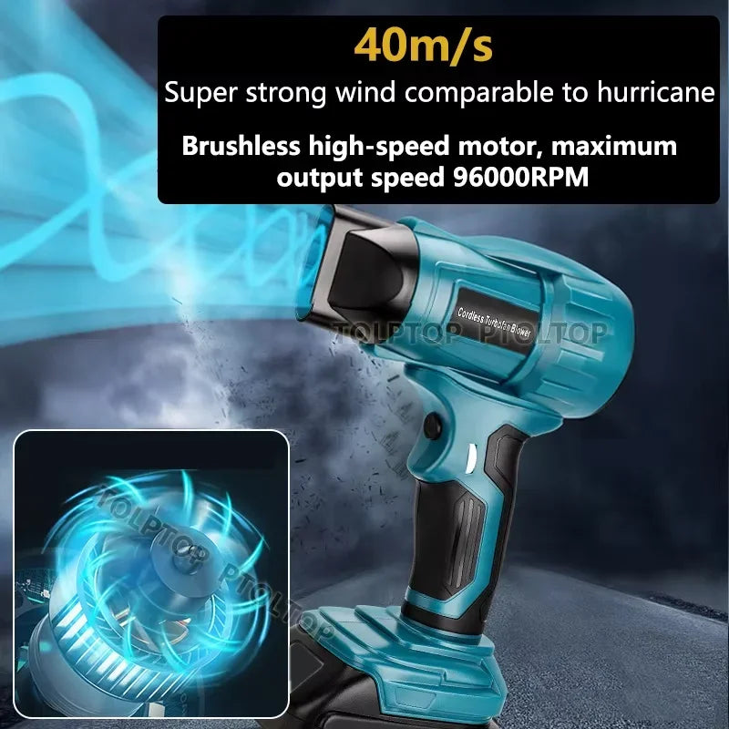 DeWalt Makita Milwaukee Ryobi Bosch Compatible 18V 20V Max JV 350W Jet Blower Portable Violent Turbo Fan For Makita/Dewalt/Milwaukee/Bosch/Ryobi 18V Li-ion Battery Cordless Handheld Fan