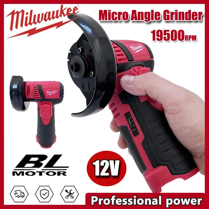 Milwaukee 12V Brushless Electric Angle Grinder Mini Cutting Machine for Diamond Cutting Rechargeable Wireless Power Tool For 12V