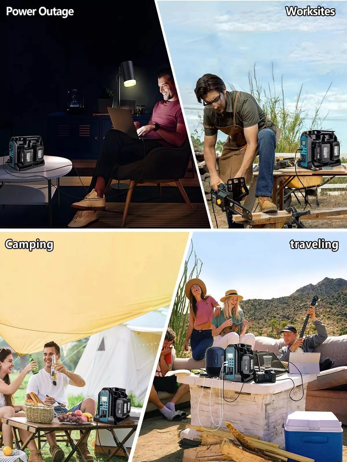 Makita Compatible 18V JV 350W Power Inverter for Makita 18V Battery DC 18V to AC 110-120V/220-230V Pure Sine Wave Battery Inverter for Camping Emergency