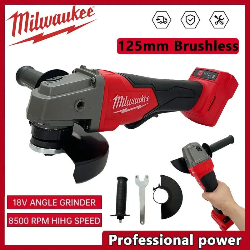 Milwaukee 18V 125mm Brushless Angle Grinder TBW