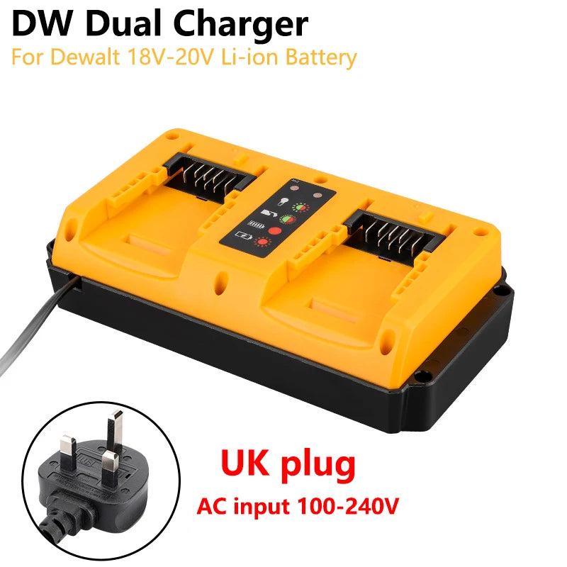 DeWalt compatible Dual Ports Charger 18V-20V
