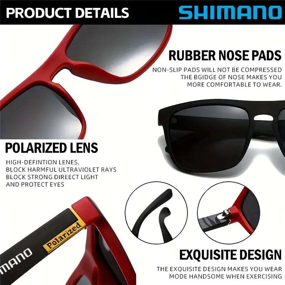 SHIMANO JV Polarized UV400 Protective Sunglasses for Men and Women Outdoor Sports Hunting Fishing Cycling Driving Fashion