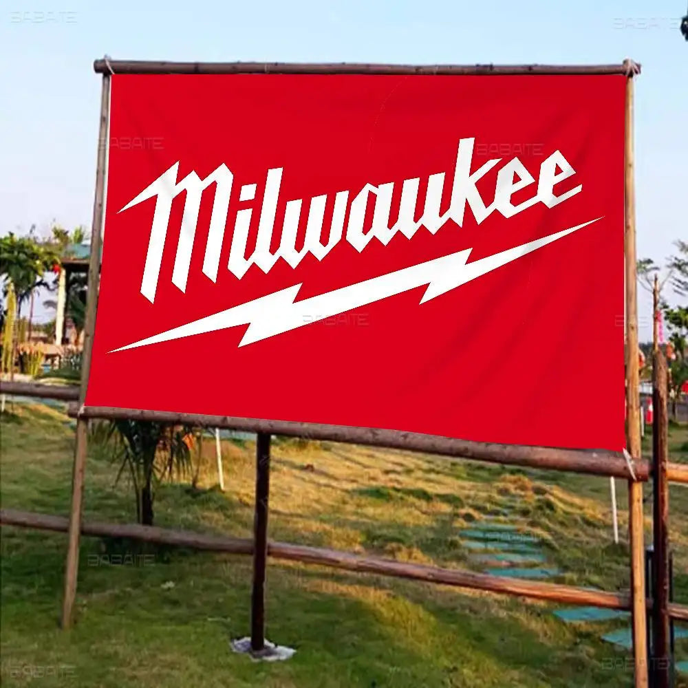 Milwaukee LOGO Anime Chart Flag For Living Room Home Dorm Decor Art Home Decor Banner