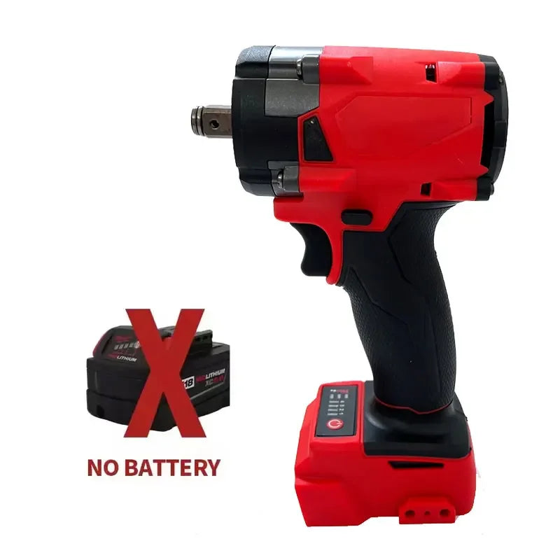 Milwaukee Compatible JV 18V Brushless Cordless 1/2 Electric Wrench Car Truck Repair Screwdriver Impact Drill Rechargable for 18V Battery Tools