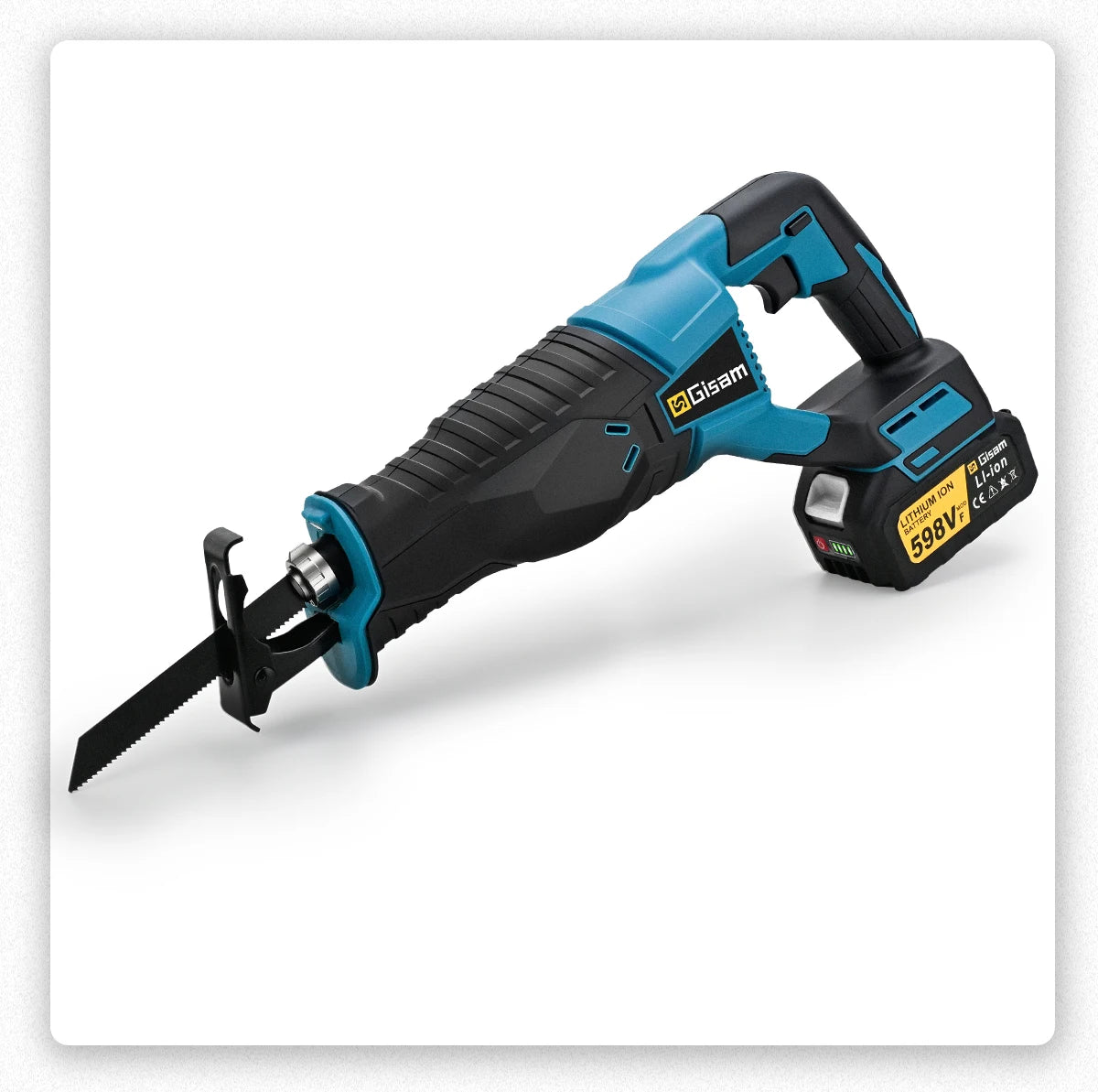 Makita Compatible 18V Gisam 3000W 10000SPM Electric Reciprocating Saw Electric Chainsaw Saber Saw Portable Cordless Tool For makita 18v battery pin