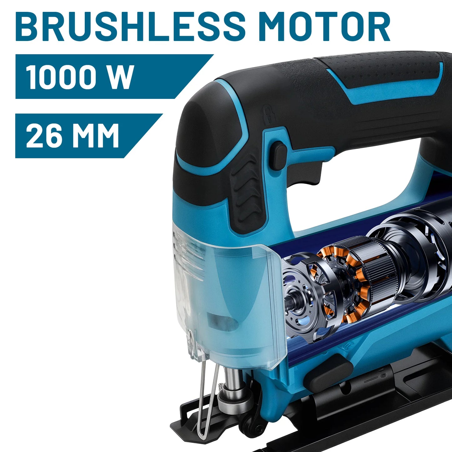 Makita Compatible 18V Gisam 26mm Electric Jigsaw Portable Cordless Saw Multi-Function Wood Cutting Woodworking Machines For Makita 18V Battery pin