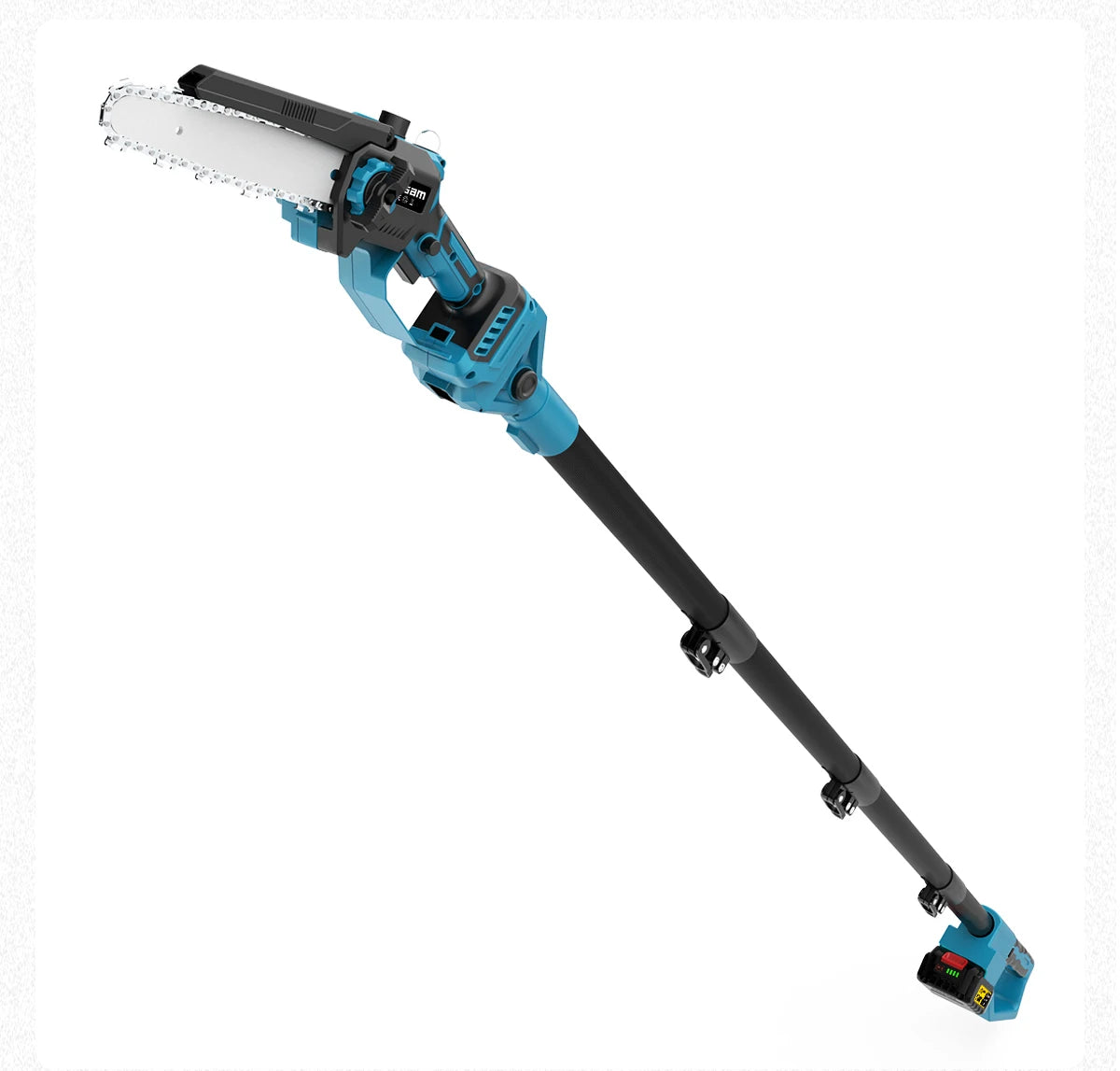 Makita 18V compatible Gisam 8Inch Brushless Telescoping Pole Electric Chainsaw High Branch Saw Garden Pruning Power Tool For Makita 18V Battery Pin