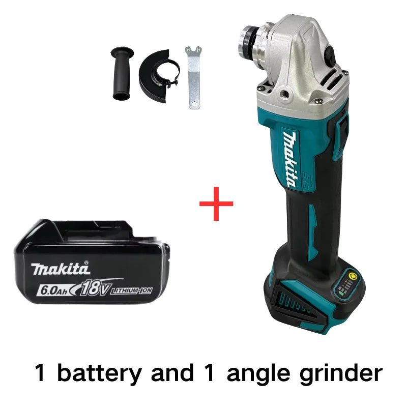 Makita Original 18V 125mm DGA404 Brushless Lithium Electric Angle Grinder with battery and charger combos Rechargeable Cutting Machine High Power Polishing Machine