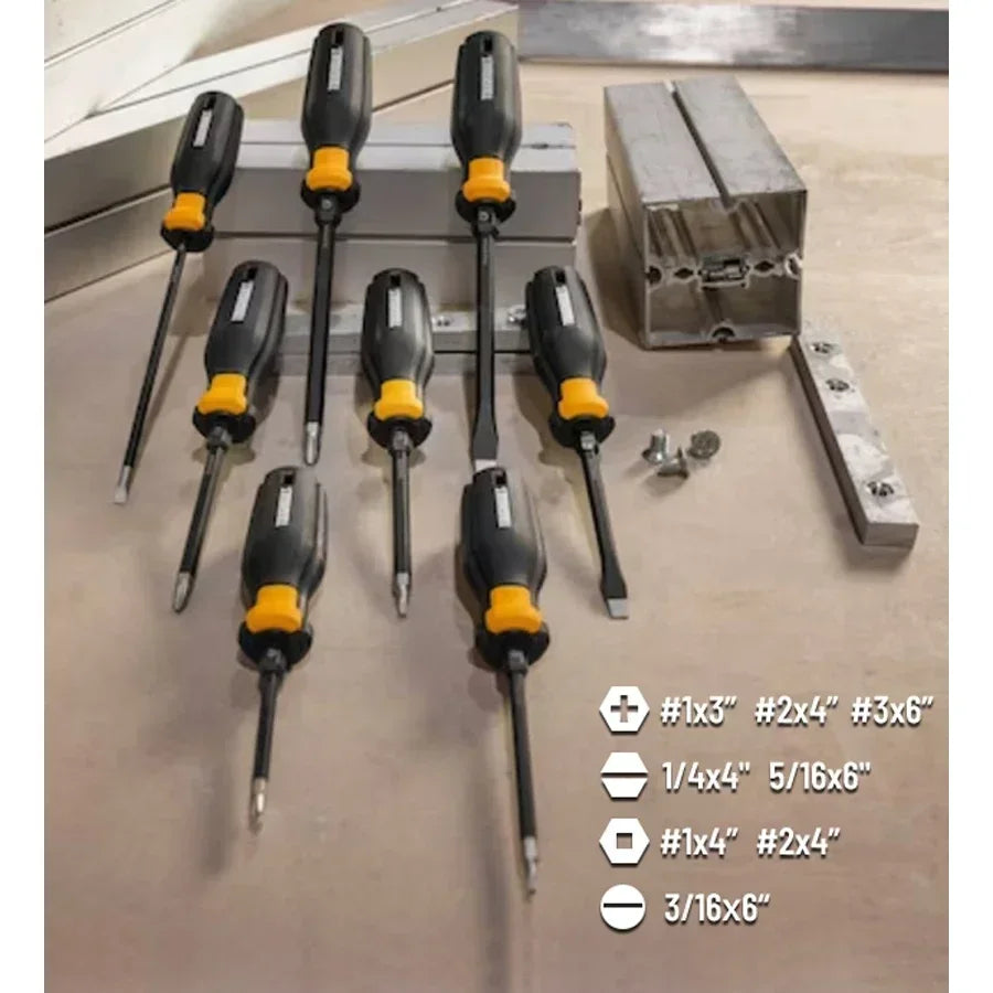 ToughBuilt 8pc Screwdriver Set – Grip, Torque, and Precision in Every Turn