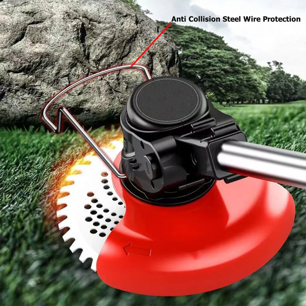 Makita Compatible 18V JV 1600W Rechargeable Lawn Mower Electric Cordless Grass Trimmer Manual Brush Cutter For Makita 21V Battery Gardening Tools