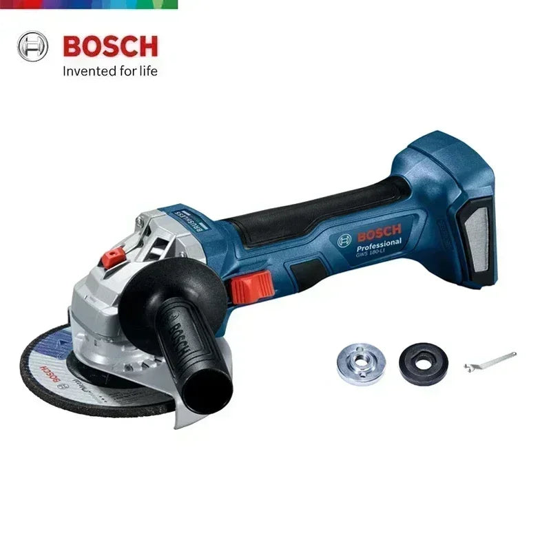 BOSCH GWS 180-LI 18V Grinding Cordless Angle Grinder Brushless Motor 100MM Rechargeable Portable Cutting Machine Polisher GWS180