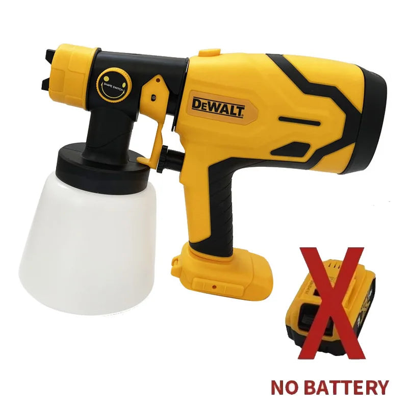 Dewalt 18V 20V Max 800ML Cordless Electric Spray Gun Portable Paint Sprayer High Power Auto Furniture Coating Airbrush For Dewalt Battery