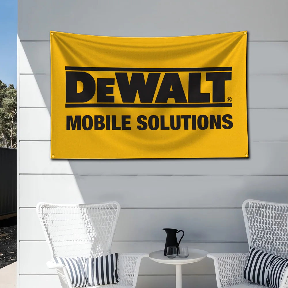 DeWalt Anmie Flag Polyester Digital Printing Banner for Garage Wall Art Out Door Decoration With