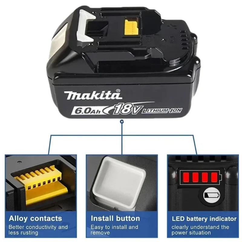 Original Makita 18V 6.0Ah Battery TBW