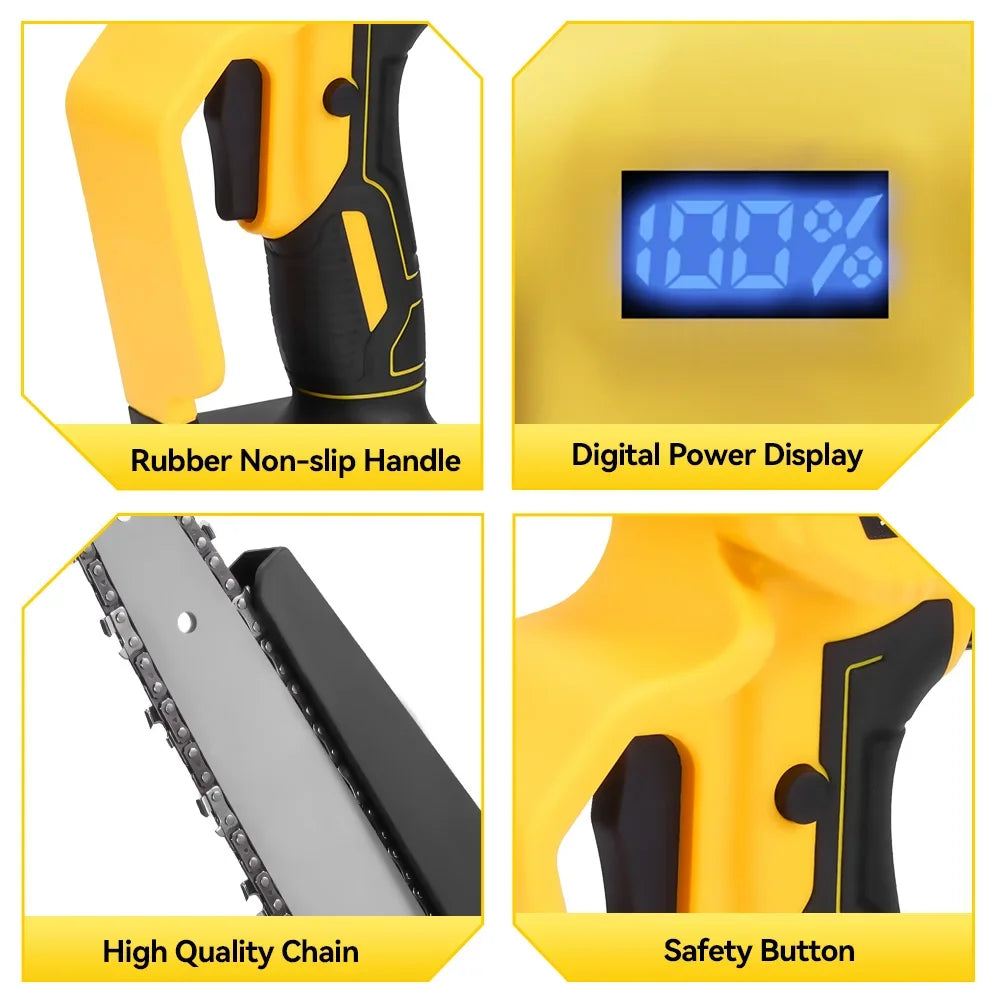 Makita Compatible 18V MELLWIN 4500W 8 inch Brushless Electric Pruning Saw Cordless Rechargeable Woodworking Saw Power Tool For Makita 18V Battery Pin